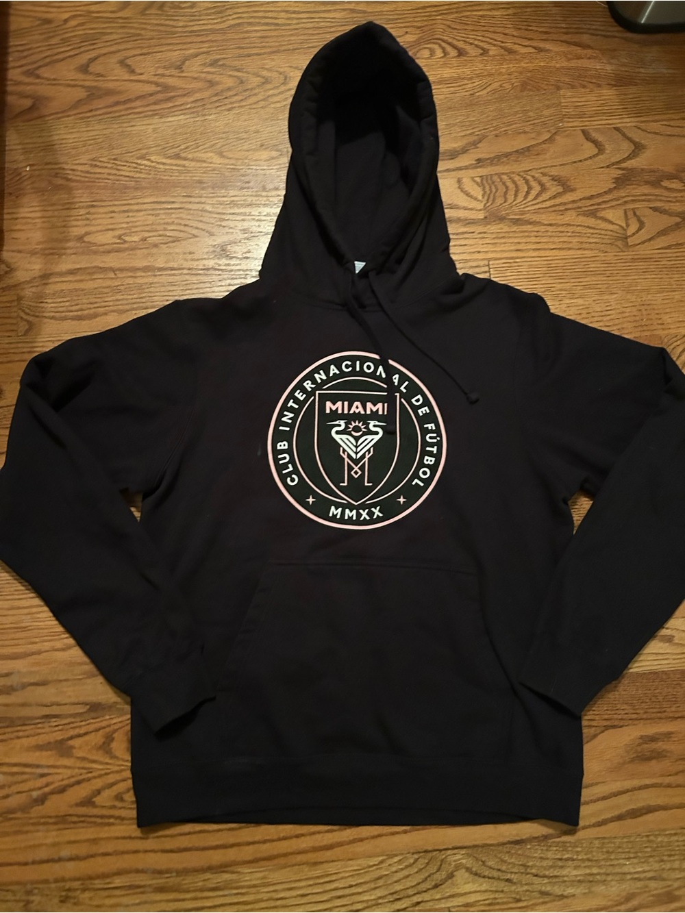 Fanatics M Black & Pink Cotton Blend Miami Club Internacional de Fútbol Hoodie